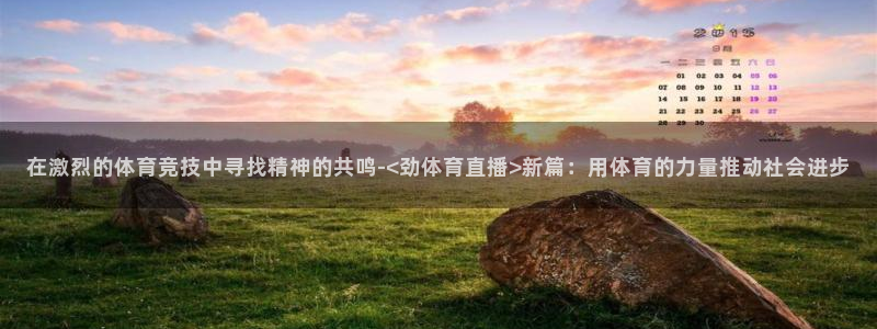 玩球直播app下载安装：在激烈的体育竞技中寻找精神的共鸣-<劲体育直播>新篇：用体育的力量推动社会进步